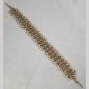 NAFJ Gold-Plated Crystals and Elegant Pearls Sheeshphool Perfect for Weddings and Festive Occasions