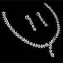 NAFJ Party Wear Silver Plated Austrian Stone Necklace Set