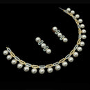 NAFJ Party Wear 2 Tone Plated Austrian Stone Necklace Set