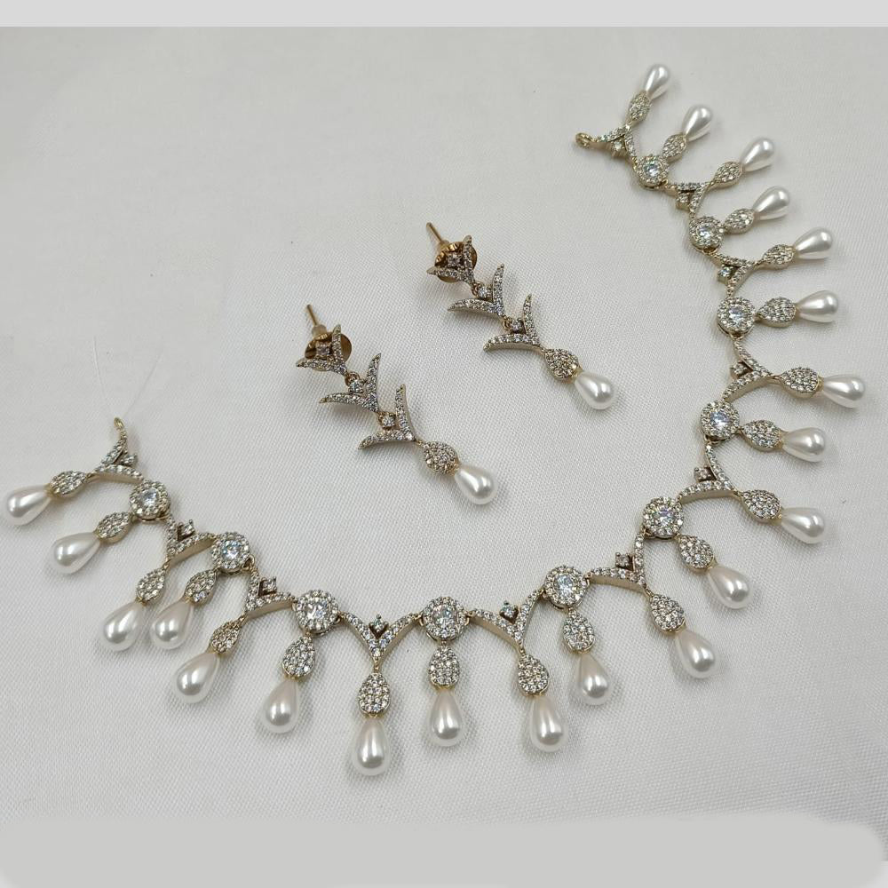 NAFJ Party Wear Austrian Stone Necklace Set
