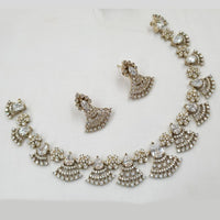 NAFJ Party Wear Gold Plated Austrian Stone Necklace Set
