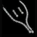 NAFJ Party Wear Silver Plated Austrian Stone Necklace Set