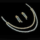 NAFJ Party Wear 2 Tone Plated Austrian Stone Necklace Set
