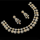 NAFJ Party Wear 2 Tone Plated Austrian Stone Necklace Set