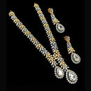 NAFJ Party Wear 2 Tone Plated Austrian Stone Necklace Set