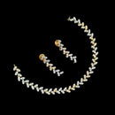 NAFJ Elegant 2 Tone Plated Austrian Stones Necklace Set