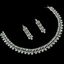 NAFJ Party Wear Silver Plated  Embellished with American Diamonds Necklace Set