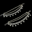 NAFJ Designer Silver Finish Austrian Stones And Beads Kanchain