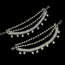 NAFJ Designer Silver Finish Austrian Stones And Beads Kanchain