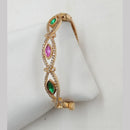NAFJ Designer Gold Plated Kundan Polki Openable Bracelet