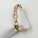 NAFJ Designer Gold Plated Kundan Polki Openable Bracelet