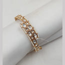 NAFJ Designer Gold Plated Kundan Polki Openable Bracelet