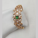 NAFJ Designer Gold Plated Kundan Polki Openable Bracelet