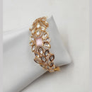 NAFJ Designer Gold Plated Kundan Polki Openable Bracelet