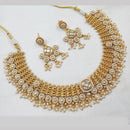 NAFJ Royal Gold  Pota And Pearl Necklace Set