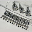 NAFJ Elegant Ethnic Crystal And Beads Choker Necklace Set