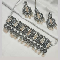 NAFJ Elegant Ethnic Crystal And Beads Choker Necklace Set