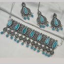 NAFJ Elegant Ethnic Crystal And Beads Choker Necklace Set