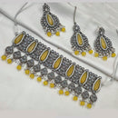 NAFJ Elegant Ethnic Crystal And Beads Choker Necklace Set
