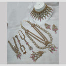 NAFJ Royal Gold Plated Kundan Stone And Beads Bridal Set