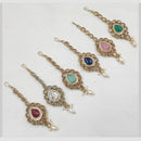 NAFJ Traditional Gold Plated Kundan Maangtikka for Women