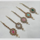 NAFJ Traditional Gold Plated Kundan Maangtikka for Women