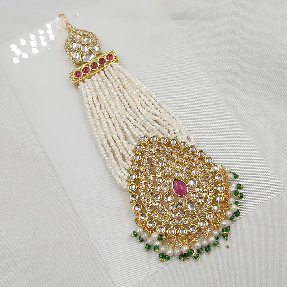 NAFJ Royal Gold-Plated Kundan & Pearl A Touch of Timeless Tradition Pasa