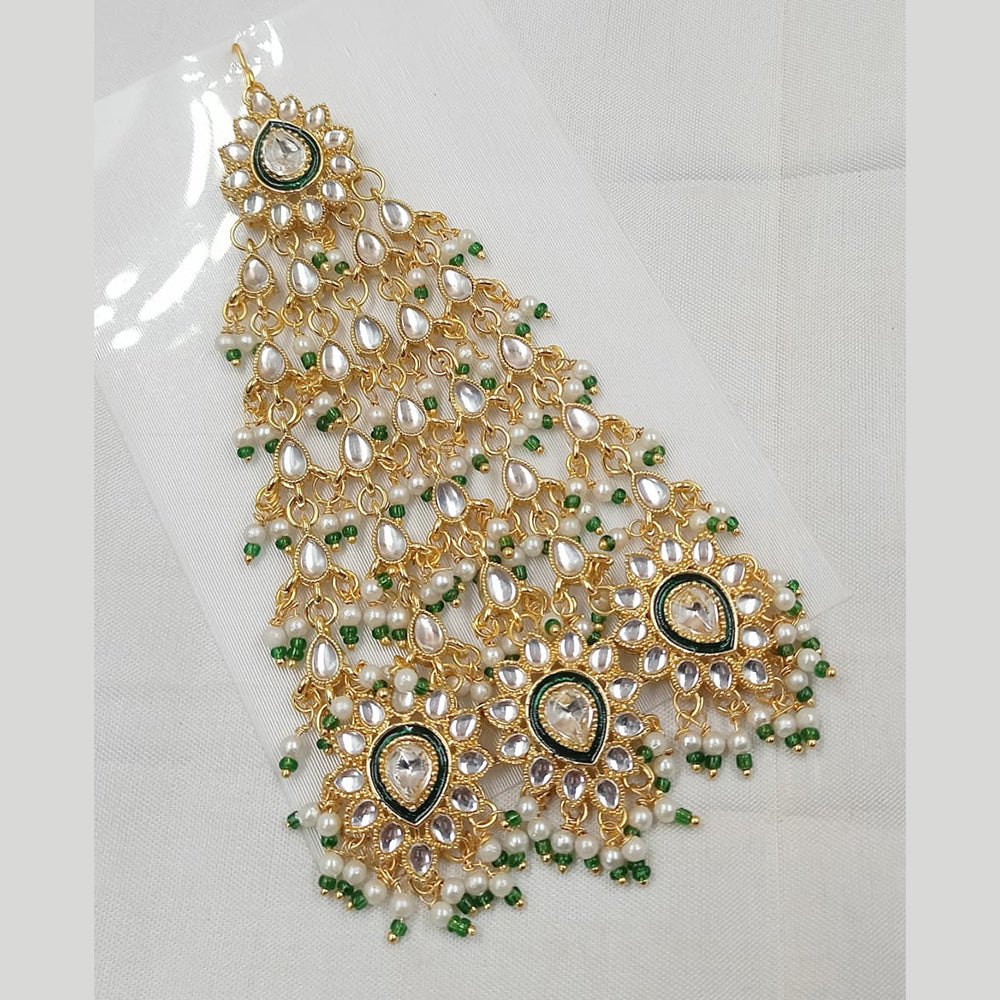 NAFJ Royal Gold-Plated Kundan & Pearl A Touch of Timeless Tradition Pasa