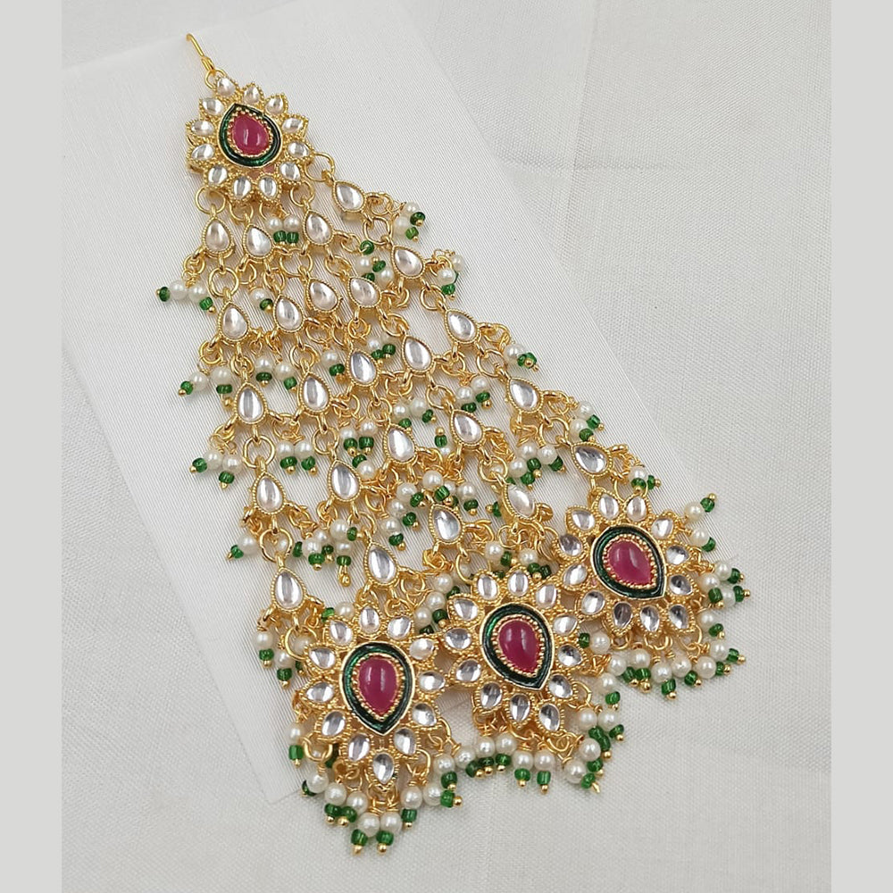 NAFJ Royal Gold-Plated Kundan & Pearl A Touch of Timeless Tradition Pasa