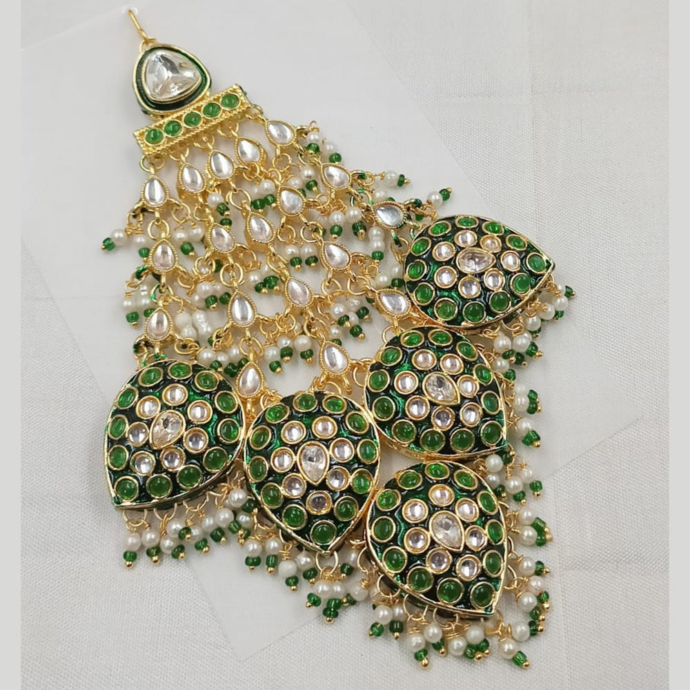 NAFJ Royal Gold-Plated Kundan & Pearl Meenakari A Touch of Timeless Tradition Pasa