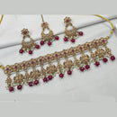 NAFJ Gold-Plated Crystal & Beads Classic Beauty Reimagined Choker Necklace Set