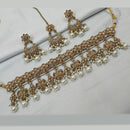 NAFJ Gold-Plated Crystal & Beads Classic Beauty Reimagined Choker Necklace Set