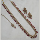 NAFJ Gold-Plated Crystal & Beads Timeless Grace, Modern Charm Long Necklace Set