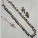 NAFJ Gold-Plated Crystal & Beads Timeless Grace, Modern Charm Long Necklace Set