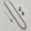 NAFJ Gold-Plated Crystal & Beads Timeless Grace, Modern Charm Long Necklace Set