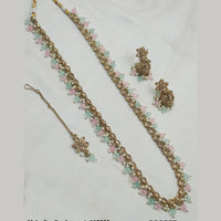 NAFJ Gold-Plated Crystal & Beads Timeless Grace, Modern Charm Long Necklace Set