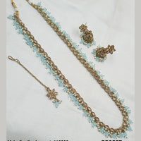 NAFJ Gold-Plated Crystal & Beads Timeless Grace, Modern Charm Long Necklace Set