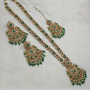 NAFJ Gold-Plated Crystal & Beads Timeless Grace, Modern Charm Long Necklace Set