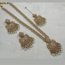 NAFJ Gold-Plated Crystal & Beads Timeless Grace, Modern Charm Long Necklace Set