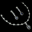 NAF Silver-Plated American Diamonds Weddings & Parties Necklace Set