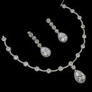 NAF Silver-Plated American Diamonds Weddings & Parties Necklace Set