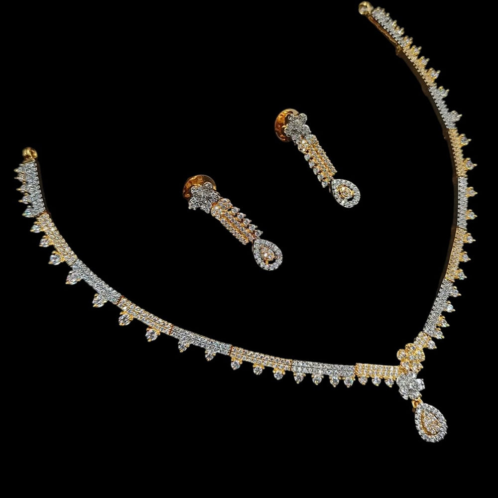 NAF Luxe Radiance 2 Tone Plated Austrian Stone Parties & Occasions Necklace Set