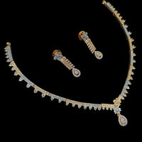 NAF Luxe Radiance 2 Tone Plated Austrian Stone Parties & Occasions Necklace Set