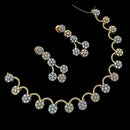 NAF 2 Tone-Plated American Diamonds Weddings & Parties Necklace Set