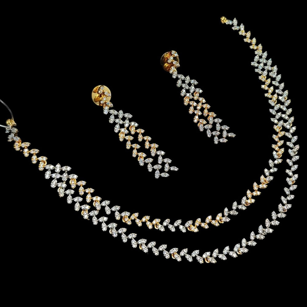 NAF Luxe Radiance 2 Tone Plated Austrian Stone Parties & Occasions Necklace Set