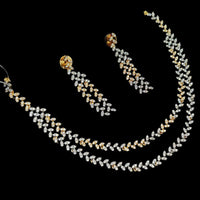 NAF Luxe Radiance 2 Tone Plated Austrian Stone Parties & Occasions Necklace Set