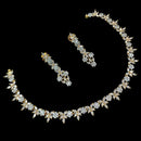 NAF 2 Tone-Plated American Diamonds Weddings & Parties Necklace Set