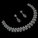 NAF Silver-Plated American Diamonds Weddings & Parties Necklace Set