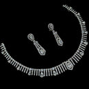 NAF Silver-Plated American Diamonds Weddings & Parties Necklace Set