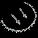 NAF Silver-Plated American Diamonds Weddings & Parties Necklace Set